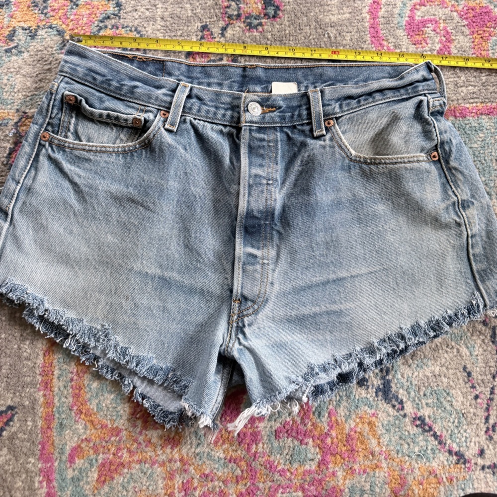 Levi's Light Blue Denim Cutoff Shorts men’s vintage 501s